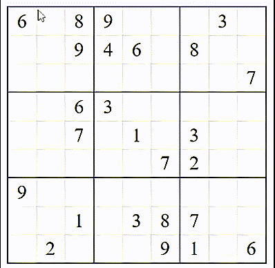 Original Sudoku solver entering answers into a web puzzle